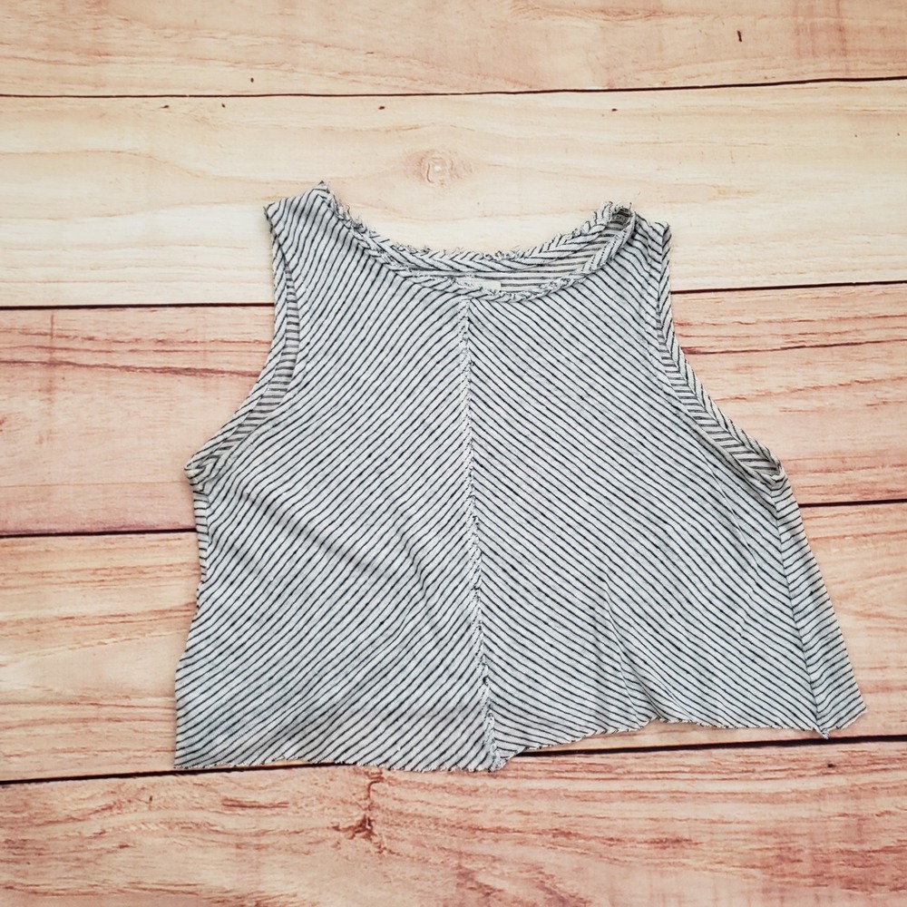 Sundance Anthropologie Shirt Womens XS Sleeveless Top Crop Bohemian Beachy Linen